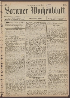 Sorauer Wochenblatt, No. 44. (15. April 1875)