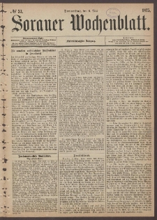 Sorauer Wochenblatt, No. 53. (6. Mai 1875)