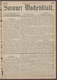 Sorauer Wochenblatt, No. 62. (29. Mai 1875)