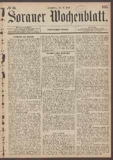 Sorauer Wochenblatt, No. 66. (8. Juni 1875)