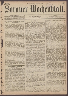 Sorauer Wochenblatt, No. 67. (10. Juni 1875)
