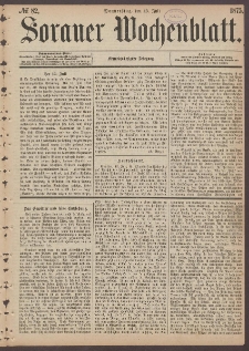 Sorauer Wochenblatt, No. 82. (15. Juli 1875)