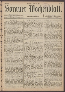 Sorauer Wochenblatt, No. 84. (20. Juli 1875)