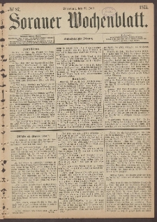 Sorauer Wochenblatt, No. 87. (27. Juli 1875)