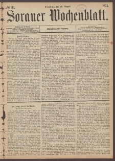 Sorauer Wochenblatt, No. 93. (10. August 1875)