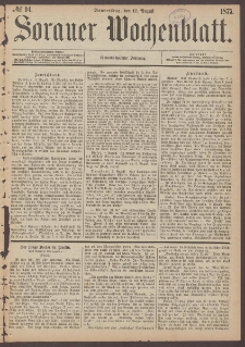 Sorauer Wochenblatt, No. 94. (12. August 1875)