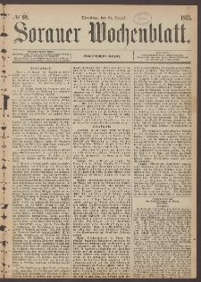 Sorauer Wochenblatt, No. 99. (24. August 1875)