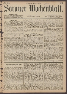 Sorauer Wochenblatt, No. 102. (31. August 1875)