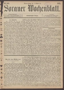Sorauer Wochenblatt, No. 103. (2. September 1875)