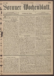 Sorauer Wochenblatt, No. 116. (1. October 1875)