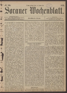 Sorauer Wochenblatt, No. 130. (4. November 1875)