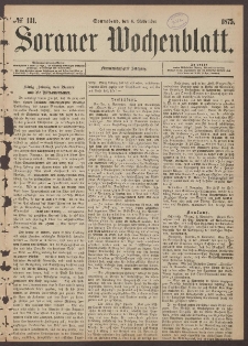 Sorauer Wochenblatt, No. 131. (6. November 1875))