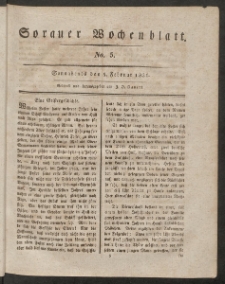 Sorauer Wochenblatt, No. 5. (5. Februar 1831)