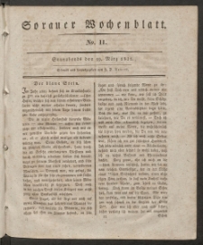 Sorauer Wochenblatt, No. 11. (19. M&auml;rz 1831)