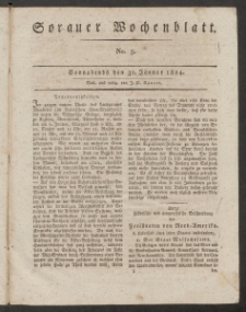 Sorauer Wochenblatt, No. 5. (31. Januar 1824)