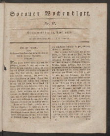 Sorauer Wochenblatt, No. 17. (30. April 1831)