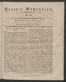 Sorauer Wochenblatt, No. 18. (7. Mai 1831)