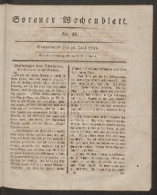 Sorauer Wochenblatt, No. 28. (16. Juli 1831)