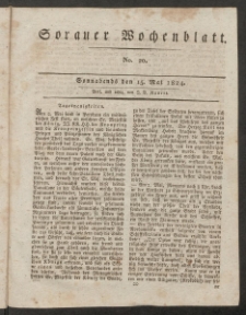 Sorauer Wochenblatt, No. 20. (15. Mai 1824)