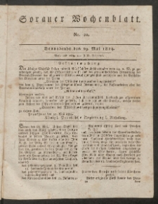 Sorauer Wochenblatt, No. 22. (29. Mai 1824)