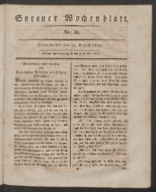 Sorauer Wochenblatt, No. 32. (13. August 1831)