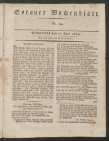 Sorauer Wochenblatt, No. 24. (12. Juni 1824)