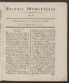 Sorauer Wochenblatt, No. 2. (12. Januar 1833)