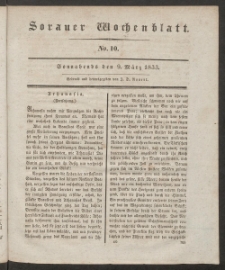 Sorauer Wochenblatt, No. 10. (9. M&auml;rz 1833)