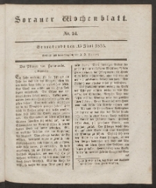 Sorauer Wochenblatt, No. 24. (15. Juni 1833)
