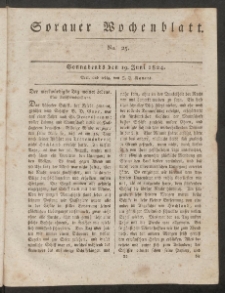Sorauer Wochenblatt, No. 25. (19. Juni 1824)