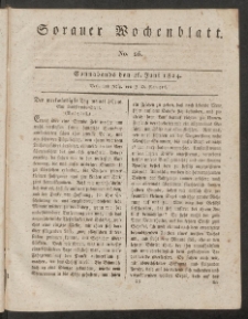 Sorauer Wochenblatt, No. 26. (26. Juni 1824)