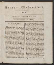 Sorauer Wochenblatt, No. 26. (29. Juni 1833)
