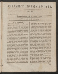 Sorauer Wochenblatt, No. 27. (3. Juli 1824)