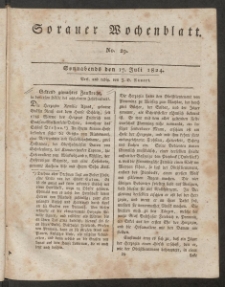 Sorauer Wochenblatt, No. 29. (17. Juli 1824)