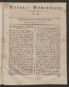 Sorauer Wochenblatt, No. 42. (16. October 1824)