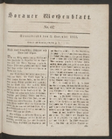 Sorauer Wochenblatt, No. 44. (2. November 1833)