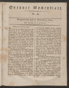 Sorauer Wochenblatt, No. 48. (27. November 1824)