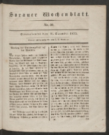 Sorauer Wochenblatt, No. 50. (14. December 1833)