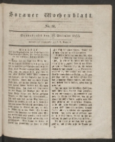 Sorauer Wochenblatt, No. 51. (21. December 1833)