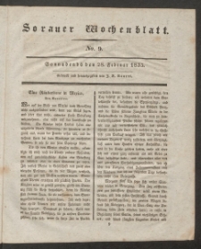 Sorauer Wochenblatt, No. 9. (28. Februar 1835)