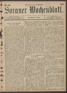 Sorauer Wochenblatt, No. 140. (27. November 1875)