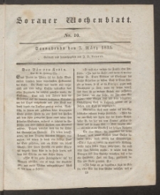 Sorauer Wochenblatt, No. 10. (7. März 1835)