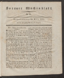 Sorauer Wochenblatt, No. 11. (14. März 1835)