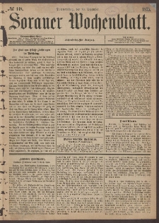 Sorauer Wochenblatt, No. 148. (16. December 1875)