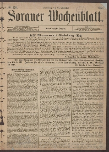 Sorauer Wochenblatt, No. 150. (21. December 1875)