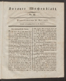 Sorauer Wochenblatt, No. 22. (30. Mai 1835)