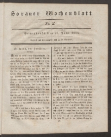 Sorauer Wochenblatt, No. 25. (20. Juni 1835)