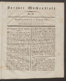 Sorauer Wochenblatt, No. 31. (1. August 1835)
