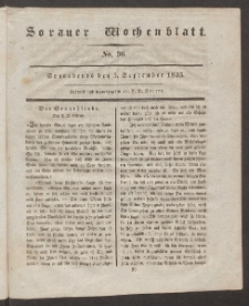 Sorauer Wochenblatt, No. 36. (5. September 1835)