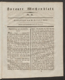Sorauer Wochenblatt, No. 41. (10. October 1835)